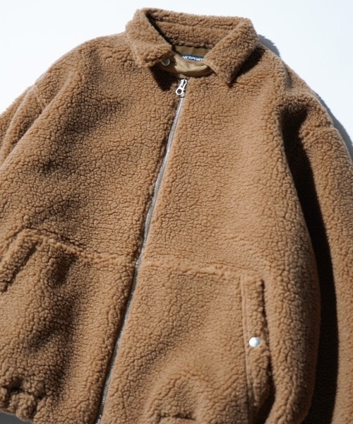 SUNNY  SPORTS（サニースポーツ）の「SUNNY SPORTS GOLF / サニースポーツゴルフ BOA FLEECE SWING TOP ボアフリース スイングトップ（ブルゾン・メンズ・ブラウン/ブラック・X-SMALL/MEDIUM/LARGE）」の21枚目の写真