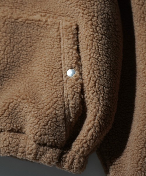 SUNNY  SPORTS（サニースポーツ）の「SUNNY SPORTS GOLF / サニースポーツゴルフ BOA FLEECE SWING TOP ボアフリース スイングトップ（ブルゾン・メンズ・ブラウン/ブラック・X-SMALL/MEDIUM/LARGE）」の22枚目の写真