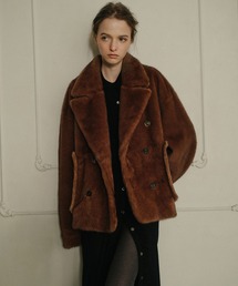 LE CIEL BLEU（ルシェルブルー）の「フェイクミンクピーコート / Faux Mink Peacoat（その他アウター）」