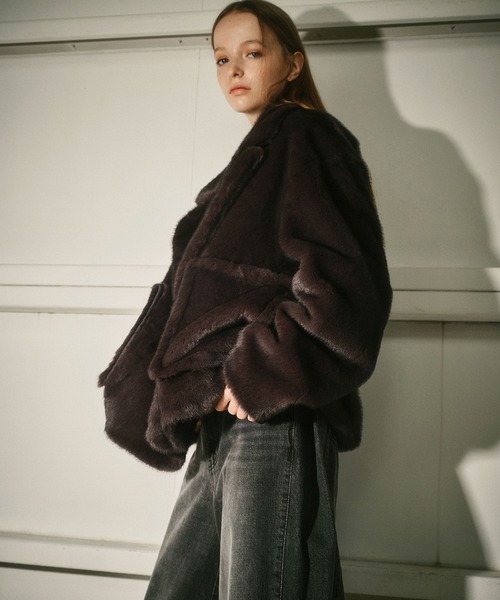 セール】フェイクミンクピーコート / Faux Mink Peacoat（その他