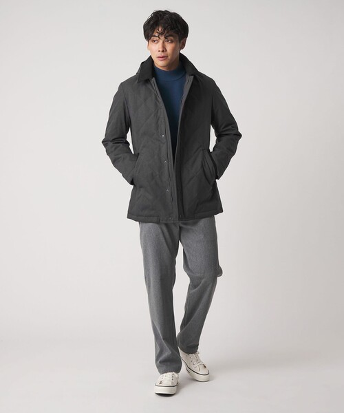 A DAY IN THE LIFE UNITED ARROWS(アデイインザライフユナイテッドアローズ)の「ウールライク キルト フードブルゾン-防風・撥水-<A DAY IN THE LIFE>(ブルゾン・メンズ・ネイビー/ダークグレー・L/M)」の5枚目の写真