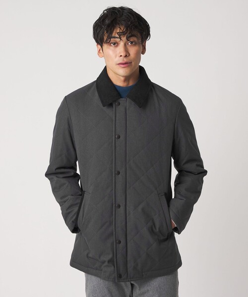 A DAY IN THE LIFE UNITED ARROWS(アデイインザライフユナイテッドアローズ)の「ウールライク キルト フードブルゾン-防風・撥水-<A DAY IN THE LIFE>(ブルゾン・メンズ・ネイビー/ダークグレー・L/M)」の6枚目の写真