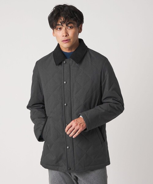 A DAY IN THE LIFE UNITED ARROWS(アデイインザライフユナイテッドアローズ)の「ウールライク キルト フードブルゾン-防風・撥水-<A DAY IN THE LIFE>(ブルゾン・メンズ・ネイビー/ダークグレー・L/M)」の7枚目の写真