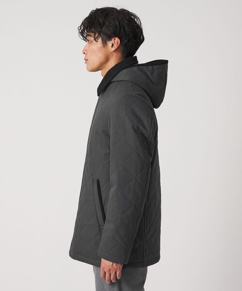 A DAY IN THE LIFE UNITED ARROWS(アデイインザライフユナイテッドアローズ)の「ウールライク キルト フードブルゾン-防風・撥水-<A DAY IN THE LIFE>(ブルゾン・メンズ・ネイビー/ダークグレー・L/M)」の12枚目の写真