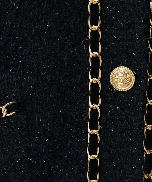 セール】【手洗い可／セットアップ可】チェーンブレード付カーディガン