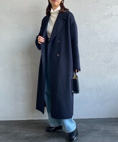 セール】[LE GLAZIK/ル グラジック] ラムウールWフェイス ビッグカラー