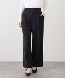 【洗える】サテンストレートパンツ