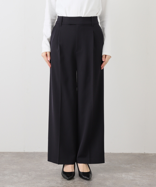 La TOTALITE（ラトータリテ）の「【洗える】サテンストレートパンツ（スラックス・レディース・ブラック/ベージュ・36/38/40）」の9枚目の写真