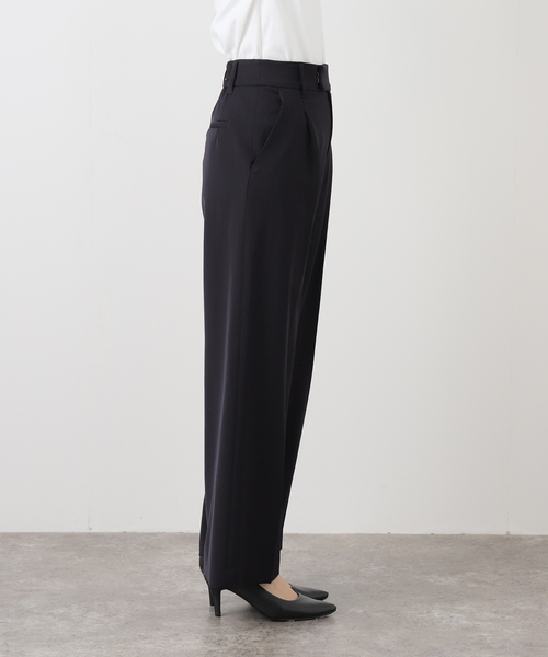 La TOTALITE（ラトータリテ）の「【洗える】サテンストレートパンツ（スラックス・レディース・ブラック/ベージュ・36/38/40）」の12枚目の写真