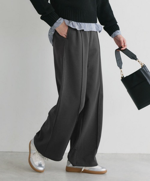 Pierrot(ピエロ)の「裏起毛ポンチパンツ(その他パンツ・レディース・ブラック/ネイビー/チャコール・PM/PL/M/L/TM/TL)」の3枚目の写真