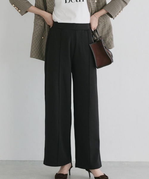 Pierrot(ピエロ)の「裏起毛ポンチパンツ(その他パンツ・レディース・ブラック/ネイビー/チャコール・PM/PL/M/L/TM/TL)」の2枚目の写真