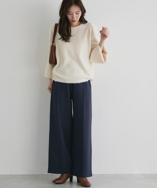 Pierrot(ピエロ)の「裏起毛ポンチパンツ(その他パンツ・レディース・ブラック/ネイビー/チャコール・PM/PL/M/L/TM/TL)」の5枚目の写真