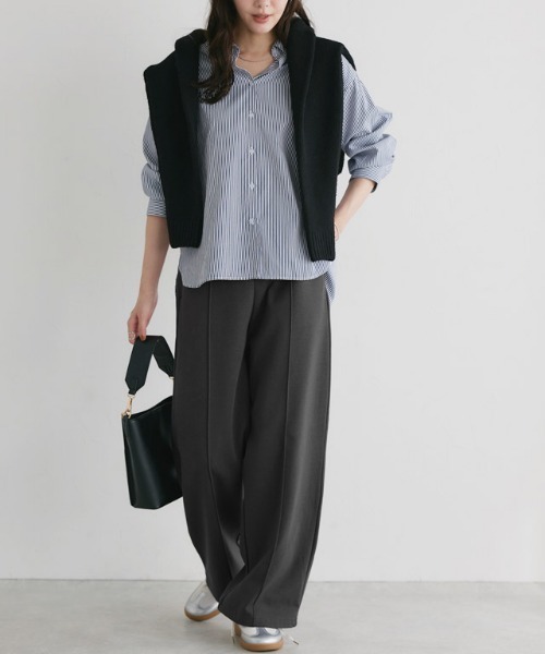 Pierrot(ピエロ)の「裏起毛ポンチパンツ(その他パンツ・レディース・ブラック/ネイビー/チャコール・PM/PL/M/L/TM/TL)」の11枚目の写真