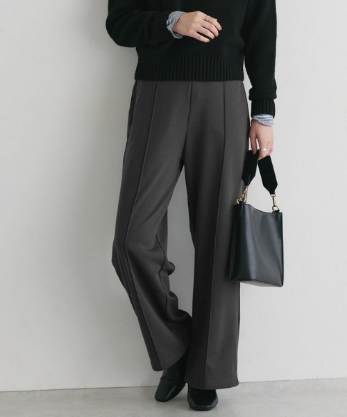 Pierrot(ピエロ)の「裏起毛ポンチパンツ(その他パンツ・レディース・ブラック/ネイビー/チャコール・PM/PL/M/L/TM/TL)」の14枚目の写真