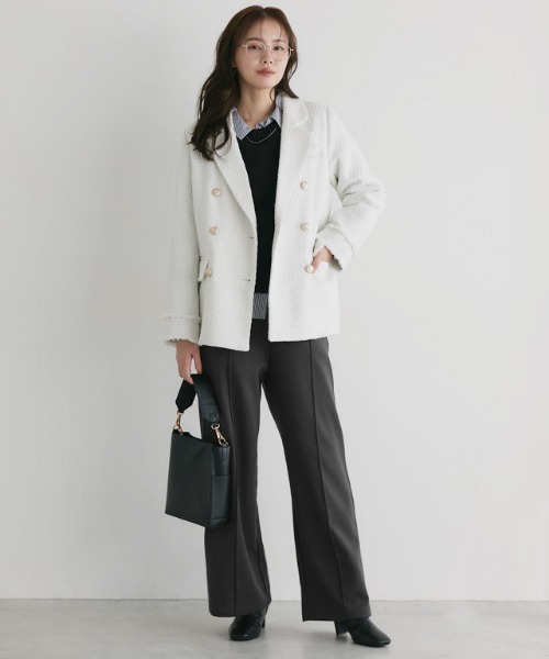 Pierrot(ピエロ)の「裏起毛ポンチパンツ(その他パンツ・レディース・ブラック/ネイビー/チャコール・PM/PL/M/L/TM/TL)」の15枚目の写真