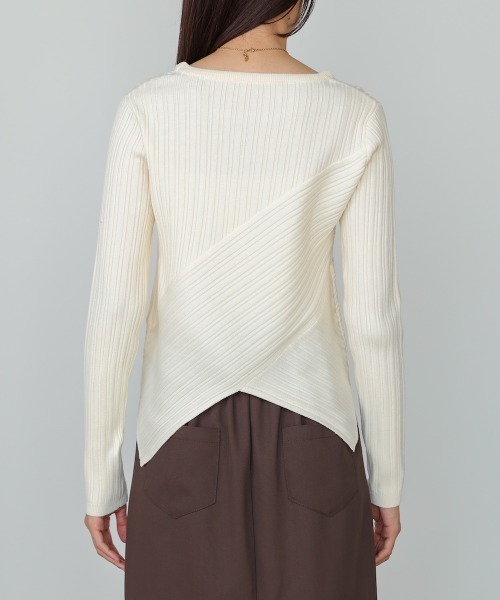 Bab（バブ）の「クロッシングニットトップス（ニット/セーター・レディース・ライトグレー/ブラウン/レッド/アイボリー・FREE）」の14枚目の写真