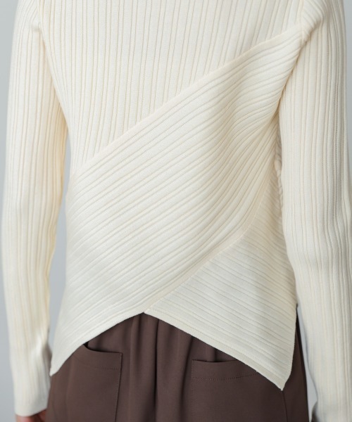 Bab（バブ）の「クロッシングニットトップス（ニット/セーター・レディース・ライトグレー/ブラウン/レッド/アイボリー・FREE）」の15枚目の写真