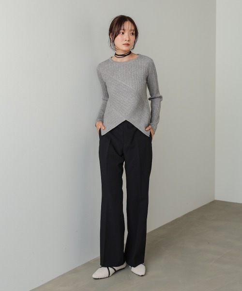 Bab（バブ）の「クロッシングニットトップス（ニット/セーター・レディース・ライトグレー/ブラウン/レッド/アイボリー・FREE）」の18枚目の写真