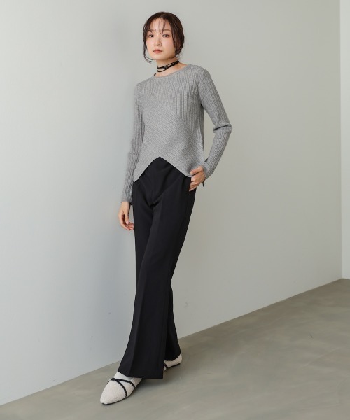 Bab（バブ）の「クロッシングニットトップス（ニット/セーター・レディース・ライトグレー/ブラウン/レッド/アイボリー・FREE）」の21枚目の写真