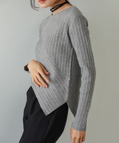 Bab（バブ）の「クロッシングニットトップス（ニット/セーター・レディース・ライトグレー/ブラウン/レッド/アイボリー・FREE）」の22枚目の写真