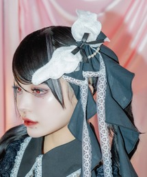 AVENCHUMU（アバンチュウム）の「Angel ribbon lace headdress（バレッタ/ヘアクリップ）」