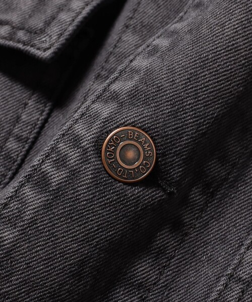 BEAMS（ビームス）の「フェード デニム ルーズ カバーオールジャケット（ブルゾン・メンズ・ブラック/ベージュ・S/XL/L/M）」の9枚目の写真