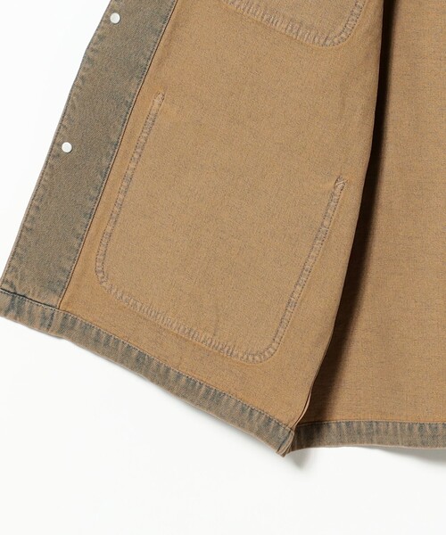 BEAMS（ビームス）の「フェード デニム ルーズ カバーオールジャケット（ブルゾン・メンズ・ブラック/ベージュ・S/XL/L/M）」の15枚目の写真