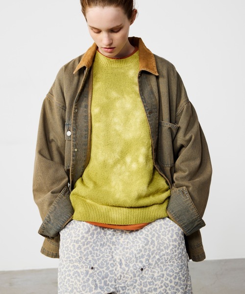 BEAMS（ビームス）の「フェード デニム ルーズ カバーオールジャケット（ブルゾン・メンズ・ブラック/ベージュ・S/XL/L/M）」の3枚目の写真