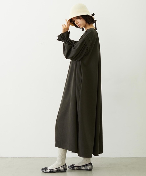MILKFED.（ミルクフェド）の「PUFF SLEEVE DRESS（ワンピース・レディース・グレー/ベージュ/チャコール・ONE SIZE）」の8枚目の写真