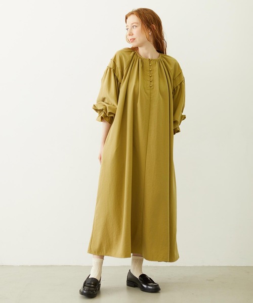 MILKFED.（ミルクフェド）の「PUFF SLEEVE DRESS（ワンピース・レディース・グレー/ベージュ/チャコール・ONE SIZE）」の13枚目の写真