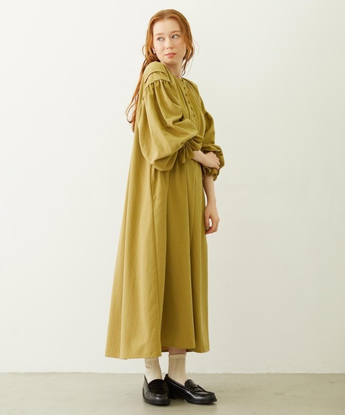 MILKFED.（ミルクフェド）の「PUFF SLEEVE DRESS（ワンピース・レディース・グレー/ベージュ/チャコール・ONE SIZE）」の17枚目の写真
