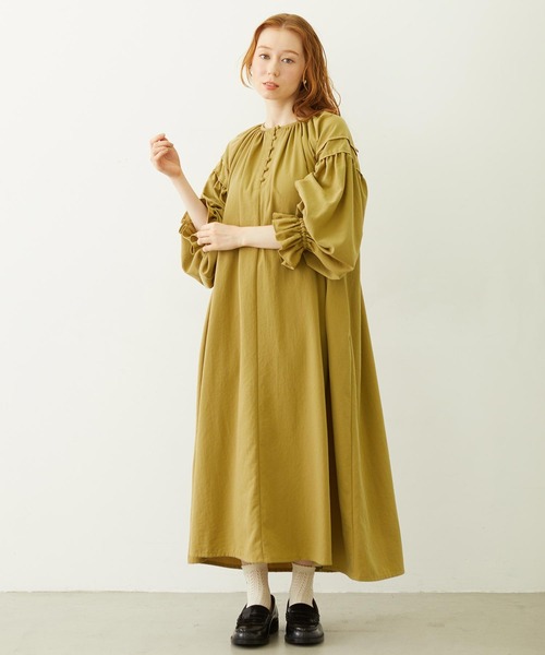 MILKFED.（ミルクフェド）の「PUFF SLEEVE DRESS（ワンピース・レディース・グレー/ベージュ/チャコール・ONE SIZE）」の19枚目の写真