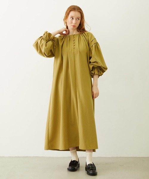 MILKFED.（ミルクフェド）の「PUFF SLEEVE DRESS（ワンピース・レディース・グレー/ベージュ/チャコール・ONE SIZE）」の20枚目の写真