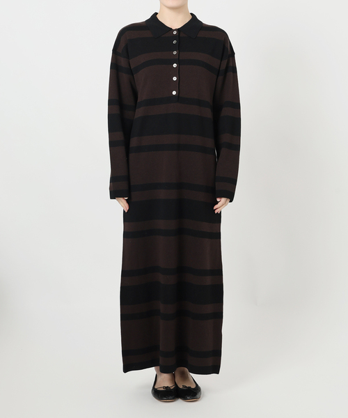 セール】ポロシャツニットワンピース（ワンピース）｜FRAMeWORK