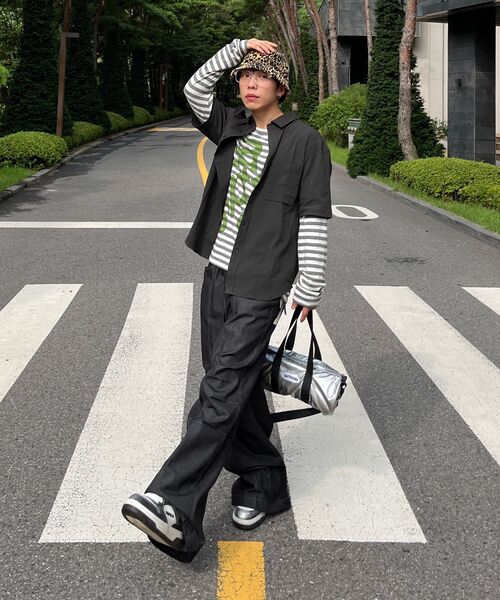 AAKAM（アーカム）の「98 Printed Knee Pin-tuck Nylon Pants (Black)（その他パンツ・レディース・その他・1/2）」の5枚目の写真