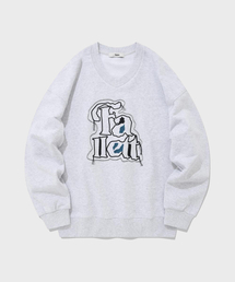 Fallett（ファレット）の「V-neck brick logo sweatshirt light gray（スウェット・メンズ）」