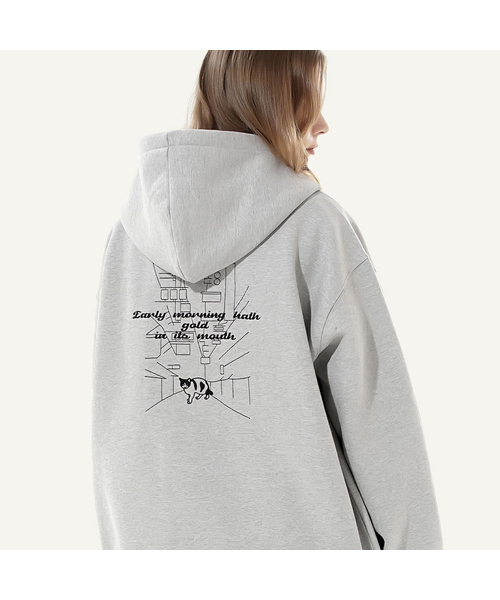 GAKKAI UNIONS(ガッカイユニオンズ)の「HCATフード集業グレー(パーカー・レディース・その他・LARGE/MEDIUM)」の1枚目の写真