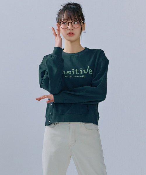CHASECULT(チェイスカルト)の「レディーススナップポイントスウェットTシャツ-CERG5166B0G(スウェット・レディース・ブルー・85/90)」の5枚目の写真