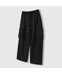 LEMAIN SECOND（リメインセカンド）の「ONE-TUCK WIDE CARGO SWEAT PANTS [BLACK] - NON FLEECE ver（スウェットパンツ）」