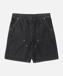 FRIZMWORKS（フリズムワークス）の「WASHED DENIM DOUBLE KNEE SHORTS _ WASHED BLACK（その他パンツ）」