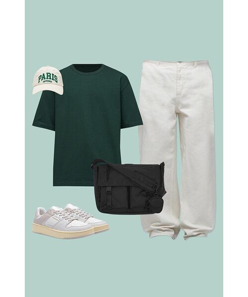 MUSINSA STANDARD（ムシンサスタンダード）の「リラックスフィットクルーネックTシャツ[ディープグリーン]（Tシャツ/カットソー・メンズ・その他・SMALL/MEDIUM/LARGE/X-LARGE/XX-LARGE/XXX-LARGE）」の10枚目の写真