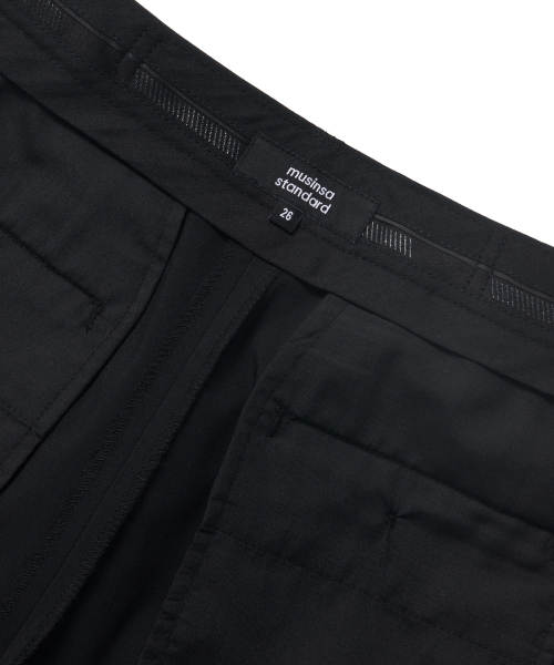 MUSINSA STANDARD WOMAN（ムシンサスタンダードウーマン）の「[クールタンダード] ウィメンズ ワイドヒドゥンバンディングスラックス [ブラック]（スラックス・レディース・その他・24/25/26/27/28/29/31/34/32/30）」の6枚目の写真