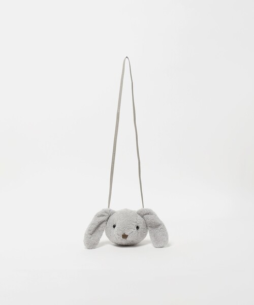 green label relaxing（グリーンレーベルリラクシング）の「ロングイヤー ウサチャン ポシェット / キッズ（ショルダーバッグ・キッズ・オフホワイト/グレー系・FREE）」の2枚目の写真