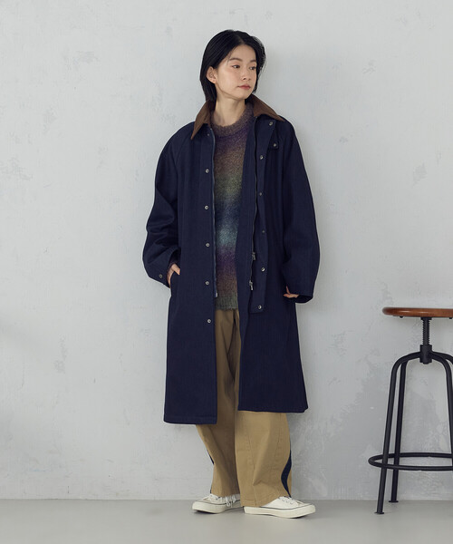 Purple&Yellow(パープルアンドイエロー)の「フリースボンディング ロングコート(その他アウター・メンズ・ブラック/カーキ/ワンウォッシュ・SMALL/MEDIUM/LARGE)」の13枚目の写真