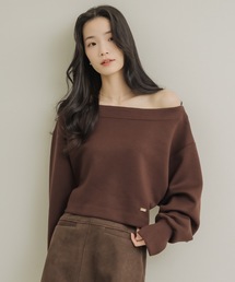 NEUNA | 【大人気スウェットからショートver.が新登場!◎】ショートワンショルカットスウェット(Tシャツ/カットソー)