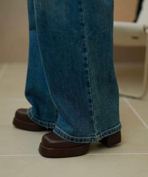 LAULEN（ローレン）の「vintage wash straight denim pants /ヴィンテージウォッシュストレートデニムパンツ（デニムパンツ・レディース・ブルー・S/M）」の16枚目の写真