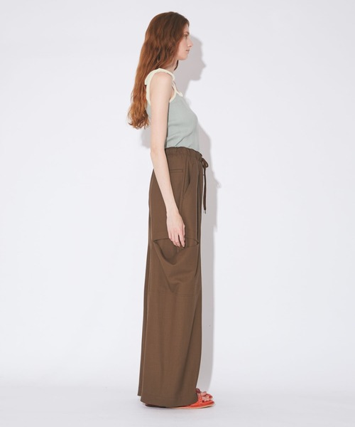 beautiful people（ビューティフルピープル）の「high twist gabardinetrompeloeil bowpants（その他パンツ・レディース・アイボリー/ブラウン系・36/38/40）」の11枚目の写真