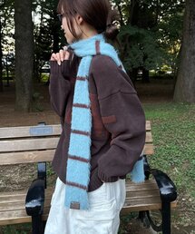 CIAOPANIC TYPY | シャギーボーダーマフラー(マフラー)