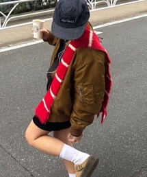 CIAOPANIC TYPY | シャギーボーダーマフラー(マフラー)