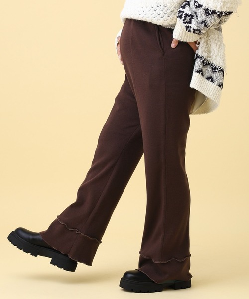 LEPSIM（レプシィム）の「【産前・産後対応】マタニティ／フリルニットフレアパンツ　601123（マタニティウェア/グッズ・レディース・チャコールグレー/ブラック/ブラウン・ONE SIZE）」の20枚目の写真